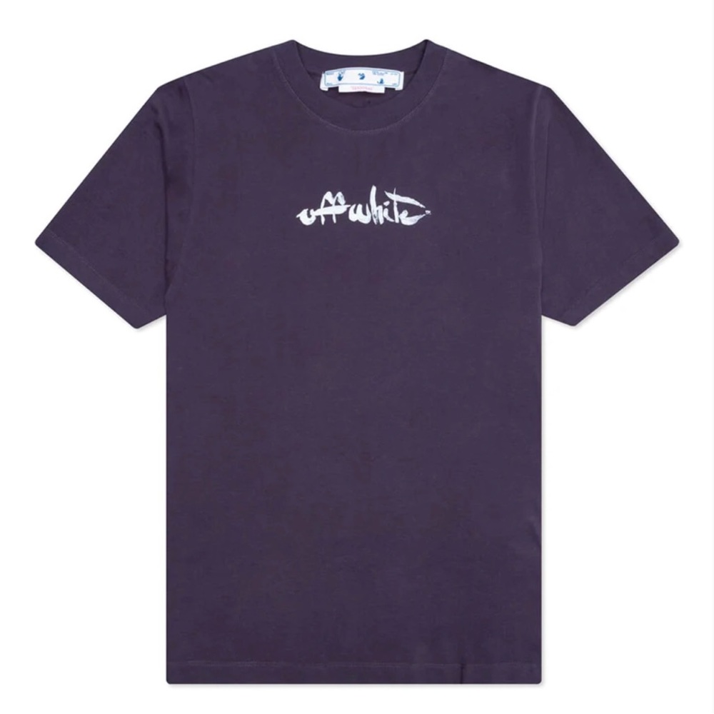 OFF-WHITE C/O VIRGIL ABLOH
PAINT ARROW SLIM XS TEE - AUBERGINE/WHITE